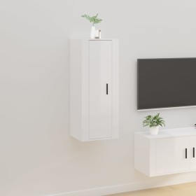 Glänzend weißes TV-Wandmöbel 40x34,5x100 cm von vidaXL, TV-Möbel - Ref: Foro24-816682, Preis: 51,01 €, Rabatt: %