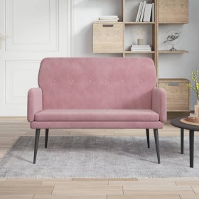 Rosa Samtbank 108x79x79 cm von vidaXL, Banken - Ref: Foro24-351417, Preis: 140,19 €, Rabatt: %