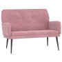 Banco de terciopelo rosa 108x79x79 cm de vidaXL, Bancos - Ref: Foro24-351417, Precio: 152,50 €, Descuento: %