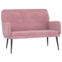 Banco de terciopelo rosa 108x79x79 cm de vidaXL, Bancos - Ref: Foro24-351417, Precio: 137,67 €, Descuento: %