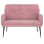 Banco de terciopelo rosa 108x79x79 cm de vidaXL, Bancos - Ref: Foro24-351417, Precio: 152,50 €, Descuento: %