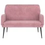 Rosa Samtbank 108x79x79 cm von vidaXL, Banken - Ref: Foro24-351417, Preis: 137,67 €, Rabatt: %