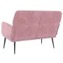 Rosa Samtbank 108x79x79 cm von vidaXL, Banken - Ref: Foro24-351417, Preis: 137,67 €, Rabatt: %