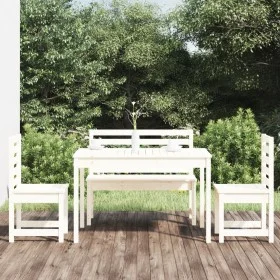 Garden dining set 4 pieces solid white pine wood by vidaXL, Garden sets - Ref: Foro24-3154696, Price: 362,50 €, Discount: %