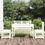 Garten-Essgruppe 4-teilig aus massivem weißem Kiefernholz von vidaXL, Gartensets - Ref: Foro24-3154696, Preis: 362,50 €, Raba...