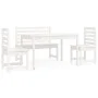 Garten-Essgruppe 4-teilig aus massivem weißem Kiefernholz von vidaXL, Gartensets - Ref: Foro24-3154696, Preis: 362,50 €, Raba...
