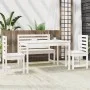 Garten-Essgruppe 4-teilig aus massivem weißem Kiefernholz von vidaXL, Gartensets - Ref: Foro24-3154696, Preis: 362,50 €, Raba...
