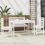 Garten-Essgruppe 4-teilig aus massivem weißem Kiefernholz von vidaXL, Gartensets - Ref: Foro24-3154696, Preis: 368,66 €, Raba...