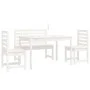 Garten-Essgruppe 4-teilig aus massivem weißem Kiefernholz von vidaXL, Gartensets - Ref: Foro24-3154696, Preis: 362,50 €, Raba...