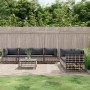 Gartenmöbel-Set 8-teilig und anthrazitfarbene PE-Rattan-Kissen von vidaXL, Outdoor-Sofas - Ref: Foro24-3186707, Preis: 665,75...