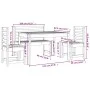 Garten-Essgruppe 4-teilig aus massivem weißem Kiefernholz von vidaXL, Gartensets - Ref: Foro24-3154696, Preis: 362,50 €, Raba...