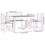 Garten-Essgruppe 4-teilig aus massivem weißem Kiefernholz von vidaXL, Gartensets - Ref: Foro24-3154696, Preis: 368,66 €, Raba...