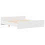 Estructura de cama con cabecero piecero blanco 200x200 cm