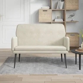 Cream velvet bench 108x79x79 cm by vidaXL, Banks - Ref: Foro24-351422, Price: 126,71 €, Discount: %
