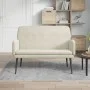 Banco de terciopelo crema 108x79x79 cm de vidaXL, Bancos - Ref: Foro24-351422, Precio: 126,45 €, Descuento: %