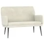 Banco de terciopelo crema 108x79x79 cm de vidaXL, Bancos - Ref: Foro24-351422, Precio: 126,45 €, Descuento: %