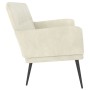 Banco de terciopelo crema 108x79x79 cm de vidaXL, Bancos - Ref: Foro24-351422, Precio: 147,55 €, Descuento: %