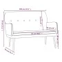 Banco de terciopelo crema 108x79x79 cm de vidaXL, Bancos - Ref: Foro24-351422, Precio: 126,45 €, Descuento: %