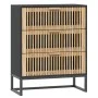 Black plywood sideboard 60x30x75 cm by vidaXL, Lockers and storage cabinets - Ref: Foro24-352113, Price: 137,81 €, Discount: %