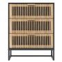 Schwarzes Sperrholz-Sideboard 60x30x75 cm von vidaXL, Schließfächer und Lagerschränke - Ref: Foro24-352113, Preis: 128,28 €, ...