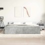 Estructura de cama con cabecero piecero gris hormigón 200x200cm