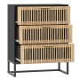 Schwarzes Sperrholz-Sideboard 60x30x75 cm von vidaXL, Schließfächer und Lagerschränke - Ref: Foro24-352113, Preis: 128,28 €, ...