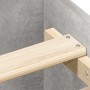 Estructura de cama con cabecero piecero gris hormigón 200x200cm