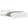 Estructura de cama con cabecero piecero blanco 120x200 cm