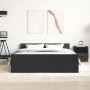 Estructura de cama con cabecero piecero negro 120x200 cm
