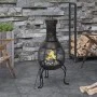 Gartenofen mit Stahlschürhaken 39x39x90 cm von vidaXL, Kamine - Ref: Foro24-363342, Preis: 88,41 €, Rabatt: %