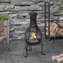 Gartenofen mit Stahlschürhaken 39x39x90 cm von vidaXL, Kamine - Ref: Foro24-363342, Preis: 92,11 €, Rabatt: %