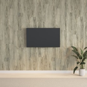 Paneles de pared con aspecto de madera PVC gris 2,06 m²