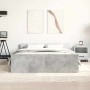 Estructura de cama con cabecero piecero gris hormigón 120x200cm