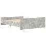 Estructura de cama con cabecero piecero gris hormigón 120x200cm