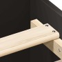 Estructura de cama con cabecero y piecero negro 140x200 cm