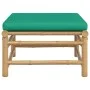 Bambus-Gartenhocker mit grünem Kissen von vidaXL, Modulare Sofas für den Außenbereich - Ref: Foro24-362295, Preis: 77,23 €, R...