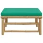 Bambus-Gartenhocker mit grünem Kissen von vidaXL, Modulare Sofas für den Außenbereich - Ref: Foro24-362295, Preis: 77,23 €, R...