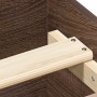 Estructura de cama con cabecero piecero roble marrón 140x200 cm