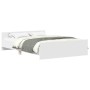 Estructura de cama con cabecero piecero blanco 150x200 cm