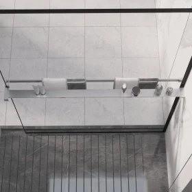 Chromed aluminum shower wall shelf 115 cm by vidaXL, Bathroom accessories - Ref: Foro24-153623, Price: 51,18 €, Discount: %