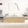 Estructura de cama con cabecero piecero roble Sonoma 150x200 cm