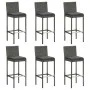 Kitchen stools with cushions 6 pcs gray synthetic rattan by vidaXL, Kitchen stools - Ref: Foro24-362579, Price: 284,06 €, Dis...