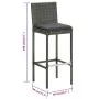 Kitchen stools with cushions 6 pcs gray synthetic rattan by vidaXL, Kitchen stools - Ref: Foro24-362579, Price: 284,06 €, Dis...
