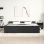 Estructura de cama con cabecero y piecero negro 160x200 cm