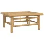 3-teiliges Gartenmöbel-Set aus Bambus mit dunkelgrauen Kissen von vidaXL, Modulare Sofas für den Außenbereich - Ref: Foro24-3...