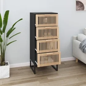 Aparador alto madera contrachapada negro 40x30x95 cm de vidaXL, Aparadores - Ref: Foro24-352125, Precio: 161,83 €, Descuento: %