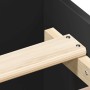 Estructura de cama con cabecero y piecero negro 160x200 cm