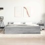 Estructura de cama con cabecero piecero gris Sonoma 160x200 cm