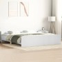 Estructura de cama con cabecero y piecero blanco 180x200 cm