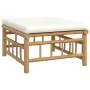 5-piece garden furniture set made of bamboo with cream white cushions by vidaXL, Garden sets - Ref: Foro24-3155178, Price: 47...